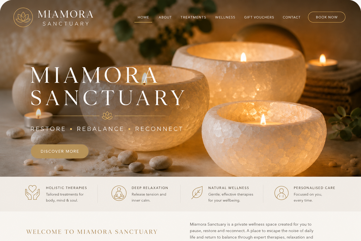 Miamora Sanctuary crystal bowls illuminated by candlelight